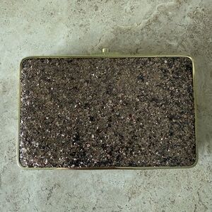 Henri Bendel Glittering Rose Gold Clutch